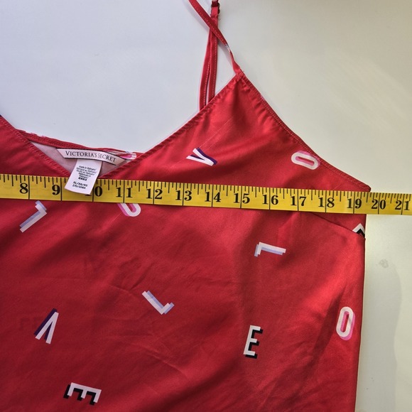 Victoria's Secret Red Satin Love Camisole Top Size XL Valentine's Day Lingerie - Picture 8 of 9